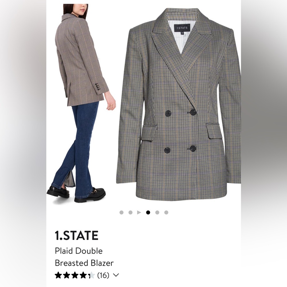 1.State plaid blazer from Nordstrom, size 12. Like new.